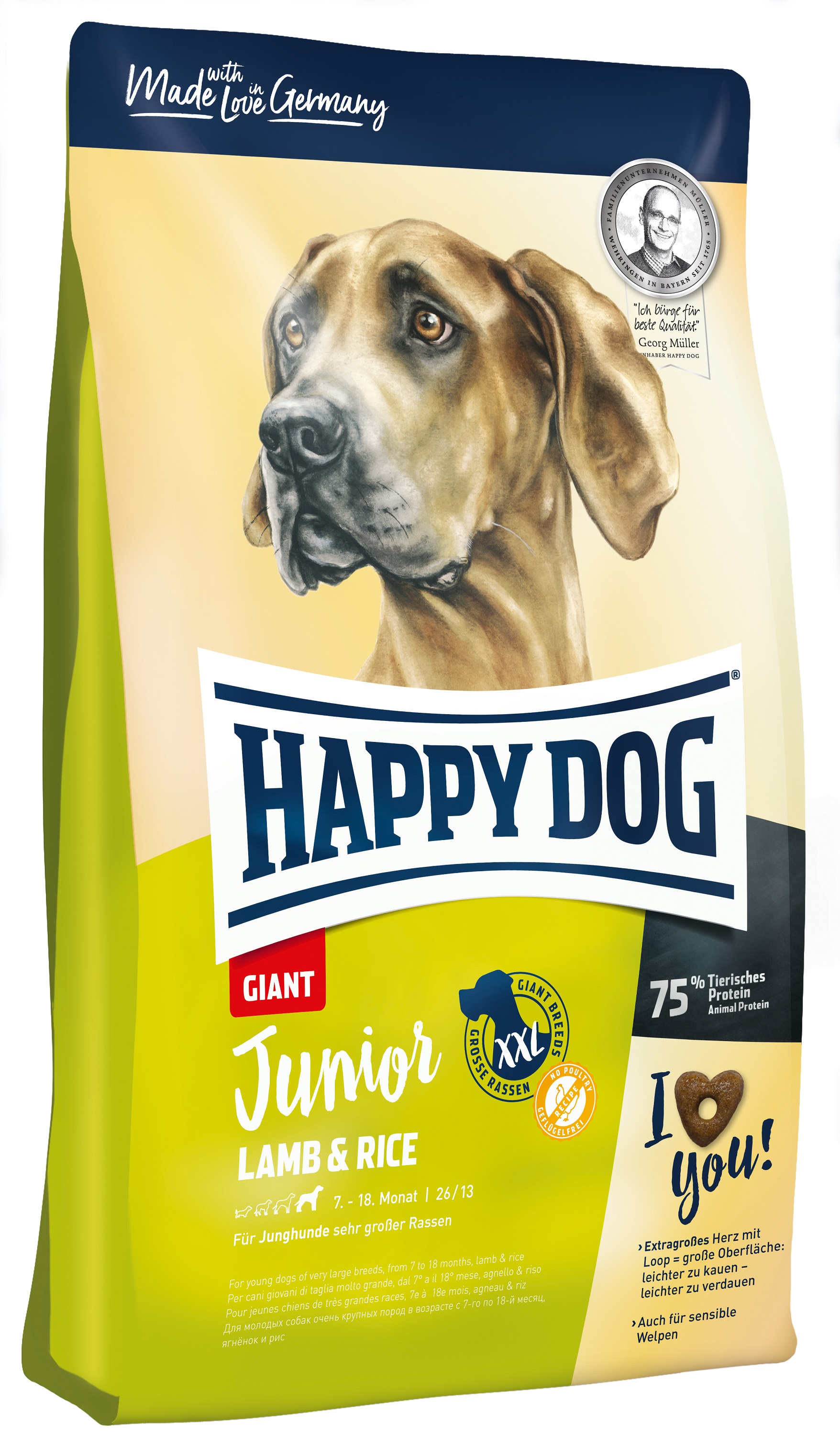 Happy Dog Giant Junior Lamb & Rice 15 kg