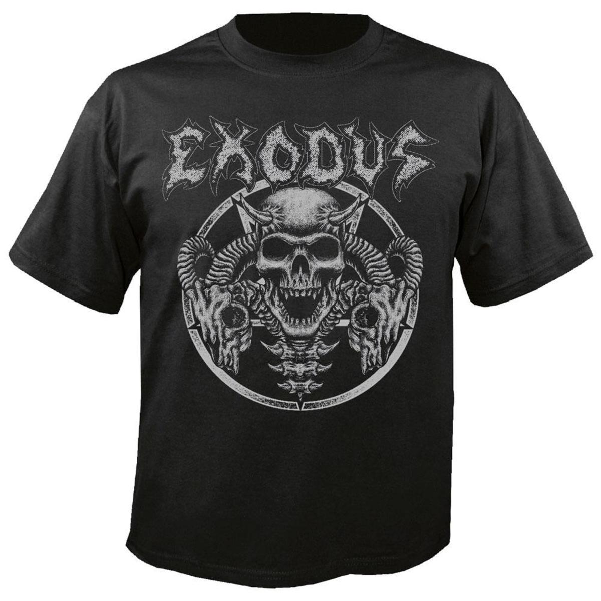 metal majica exodus - horns skull -...