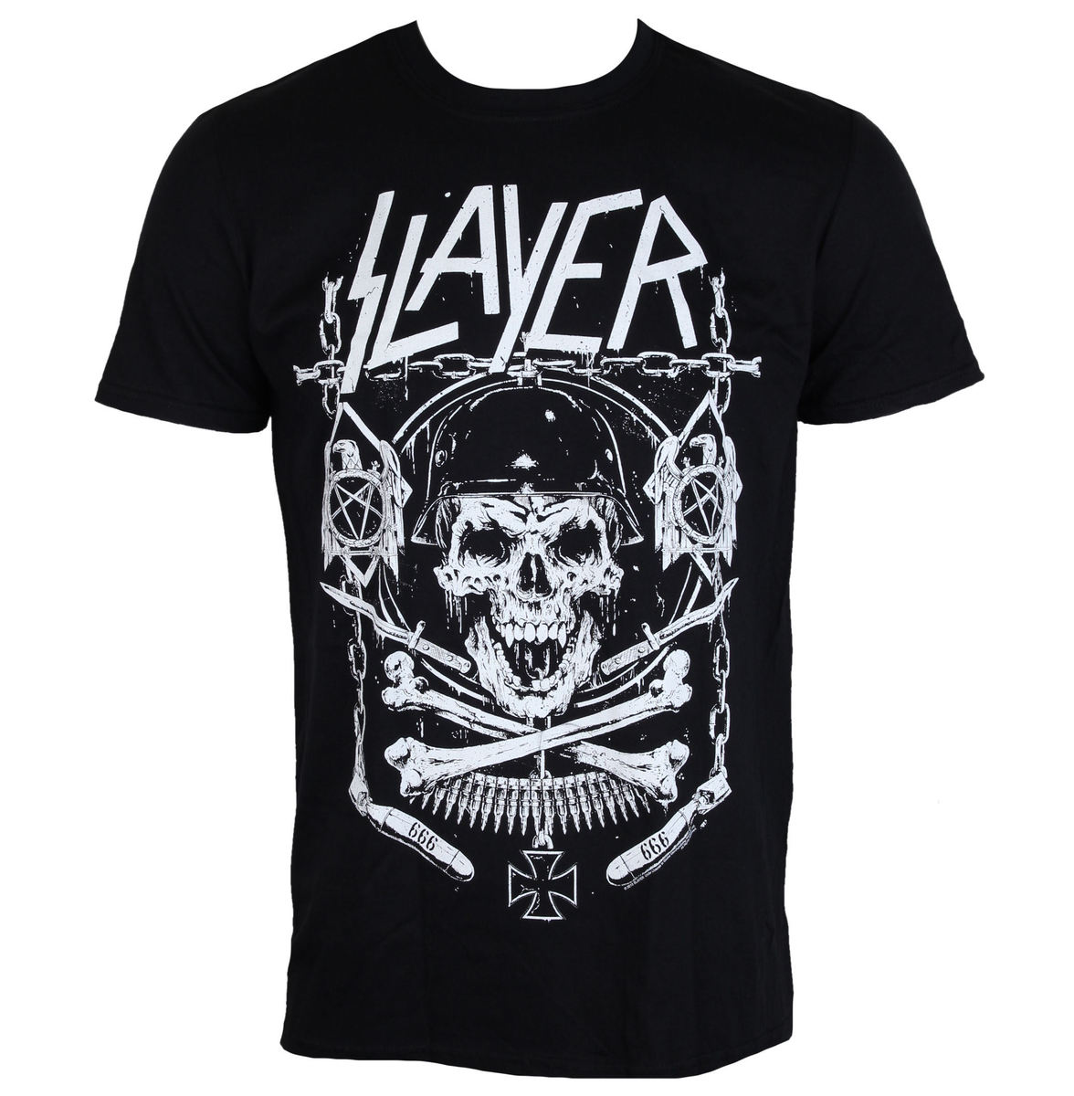 metal majica slayer - skull & bones -...