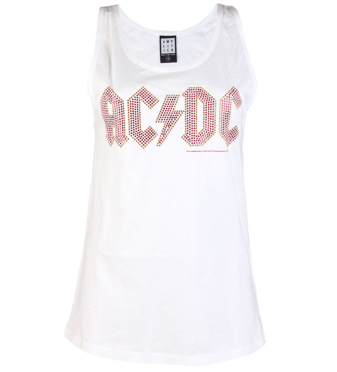 top ac-dc - classic logo white -...