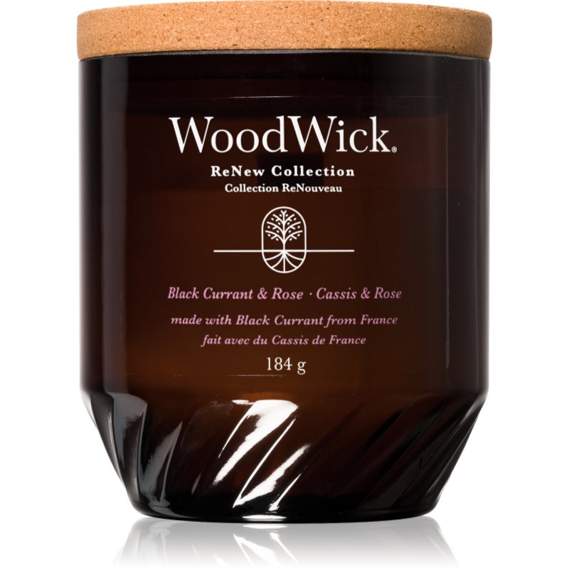 Woodwick Black Currant & Rose dišeča...