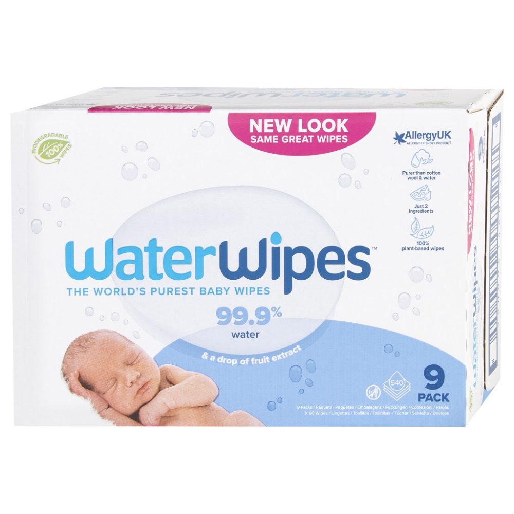 9X WATERWIPES Vlažilni robčki...