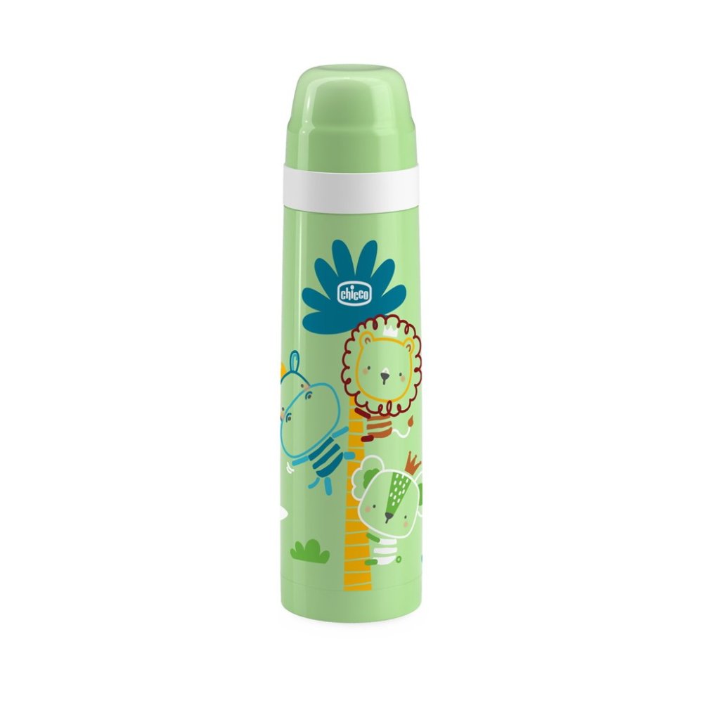 CHICCO Termovka zelena s slikami 500 ml