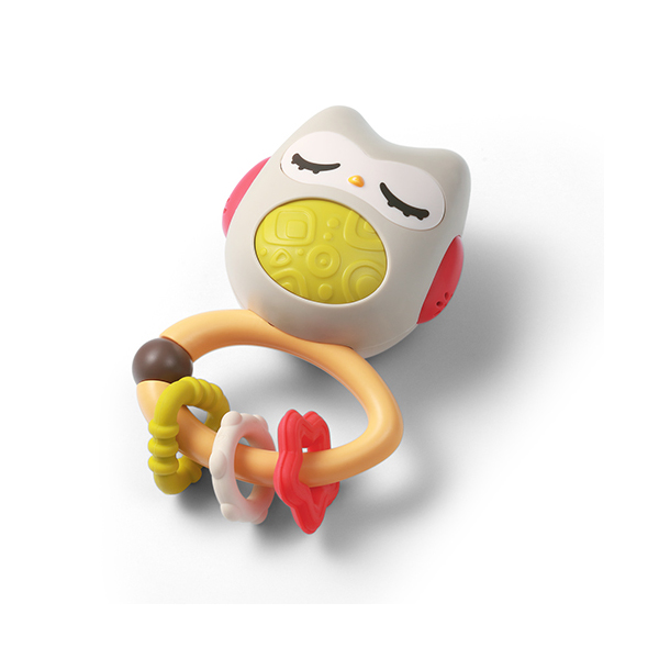 BABYONO Rožljanje z grizalom 3m+ Owl