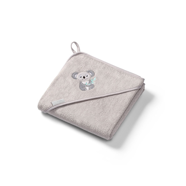 BABYONO Brisača s kapuco Bamboo siva...