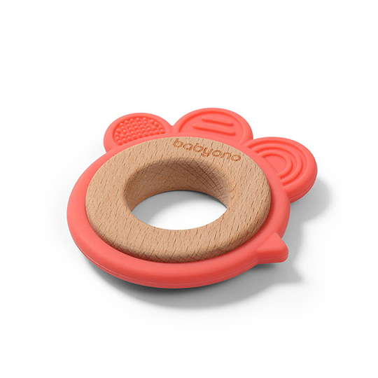 BABYONO Leseno-silikonsko grizalo Hen