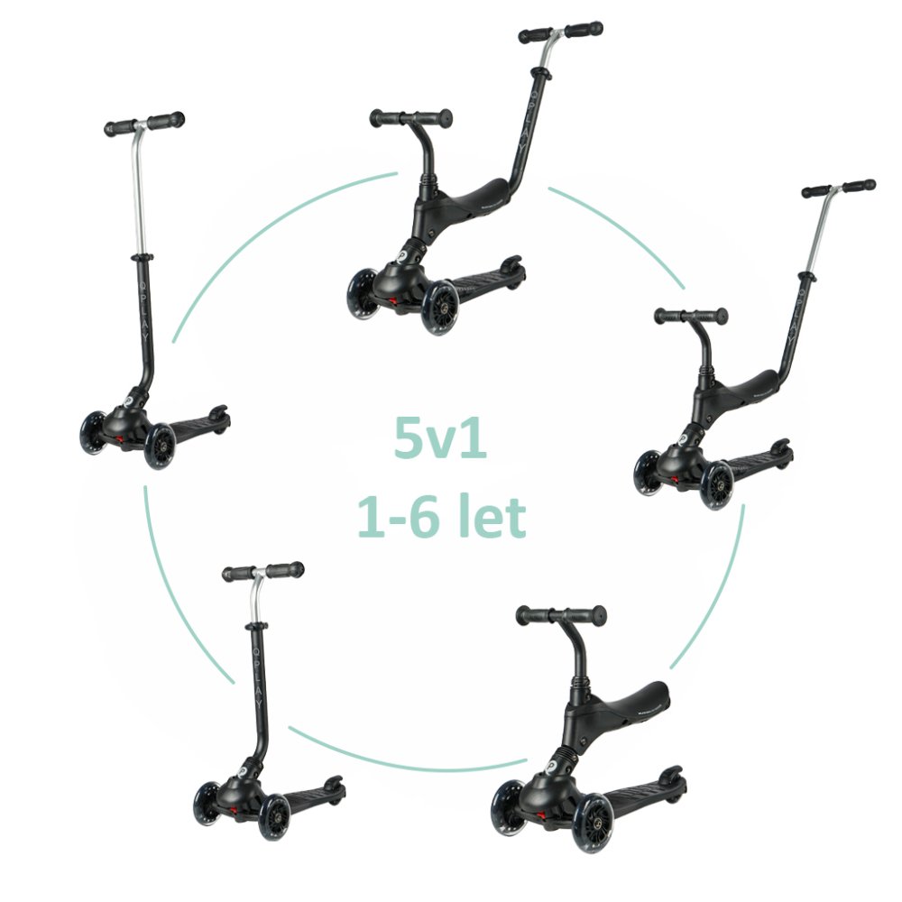 QPLAY Skiro Sema Pro Black, 5 v 1, z...