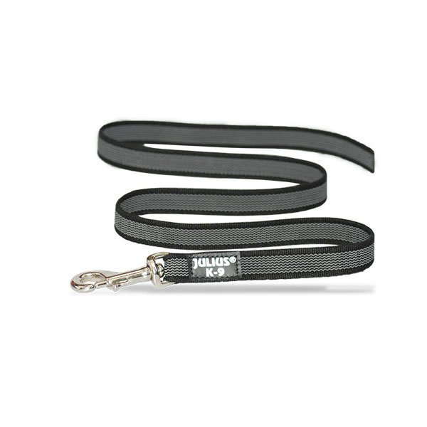 Julius-K9 gumirani povodec, črne barve...