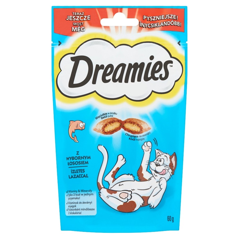 Dreamies pribolšek za mačke z lososom...