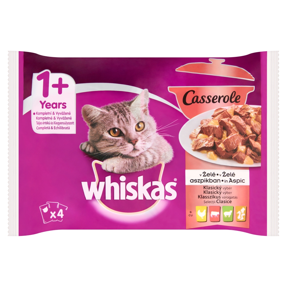 Whiskas 1+ Casserole klasični izbor 4...