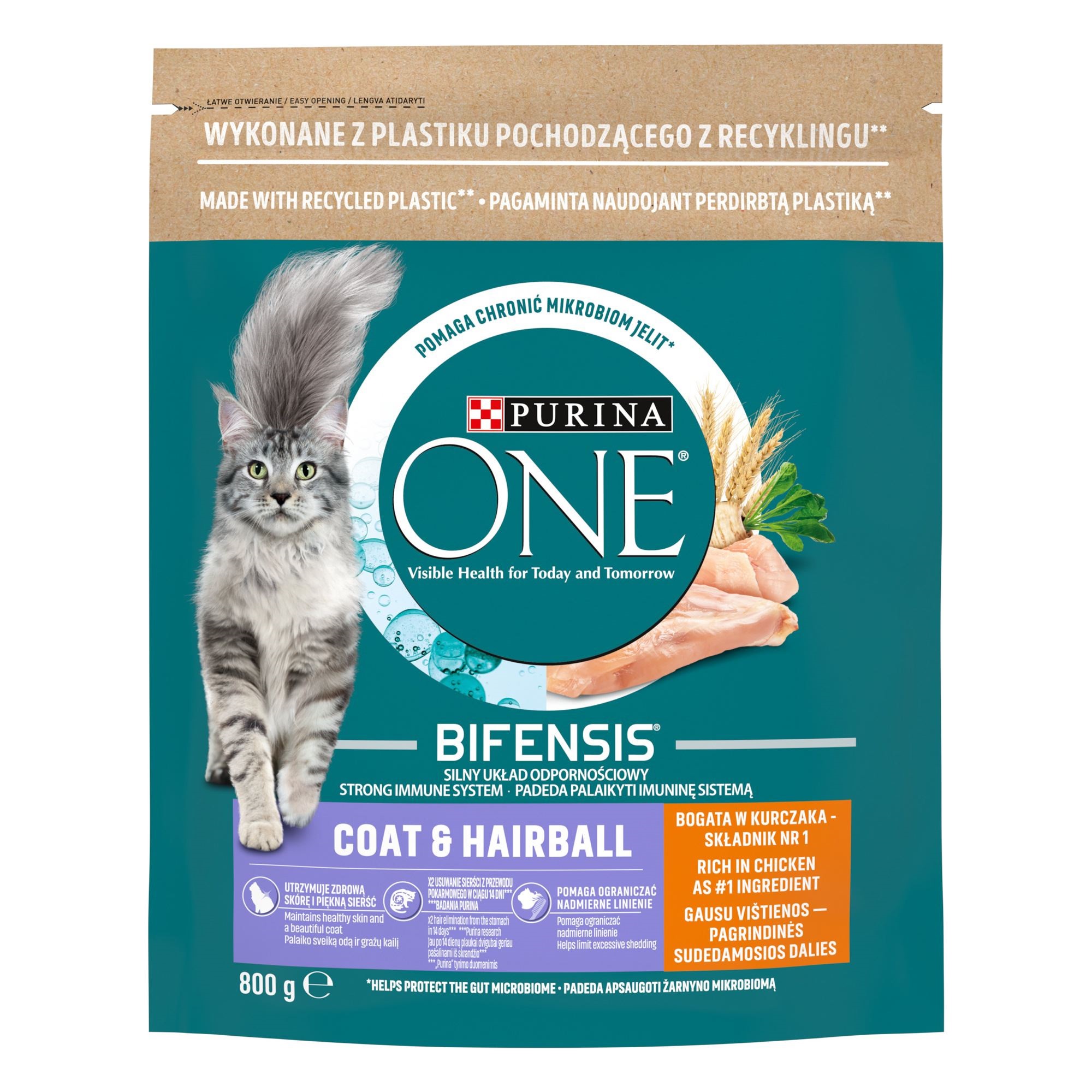 Purina ONE Bifensis Coat & Hairball 0,8...