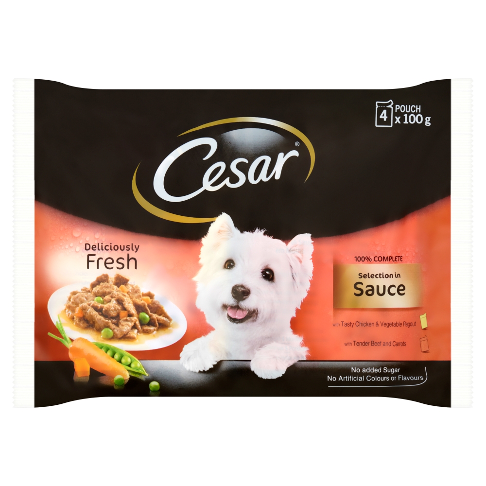 Cesar mokra hrana v omaki v vrečki 4 x...