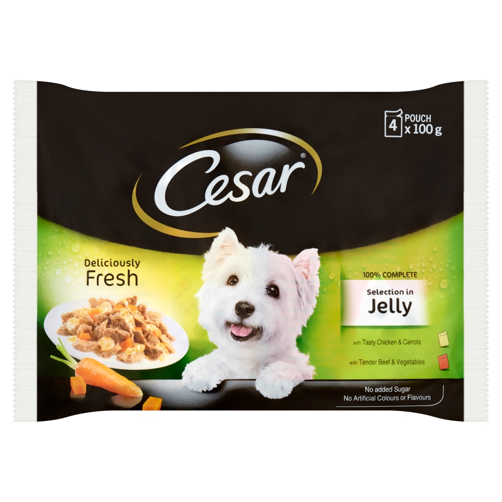 Cesar mokra hrana v aspiku v vrečki 4...