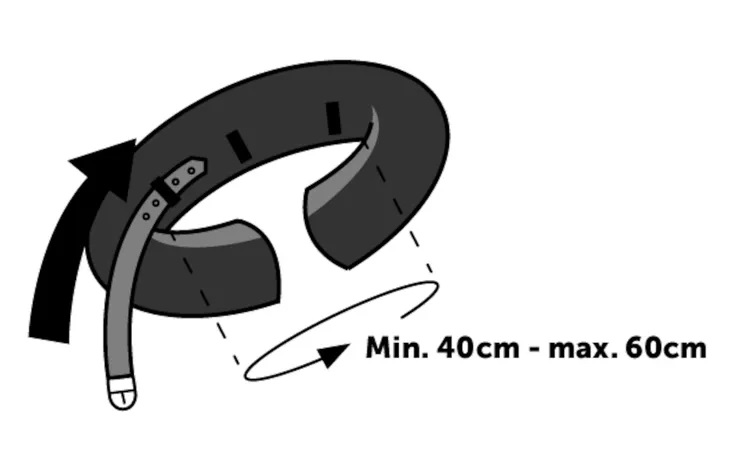 Flamingo ovratnik 40-60 cm