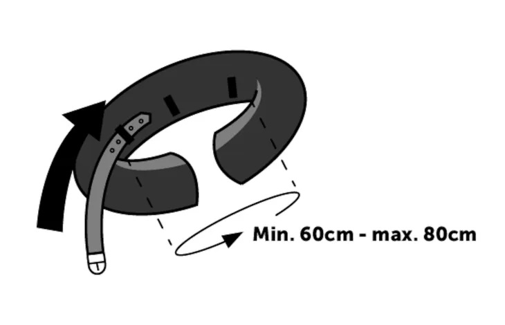 Flamingo ovratnik 60-80 cm