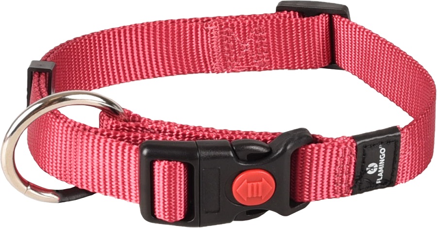 Flamingo Ziggi ovratnica - cherry 2 cm...