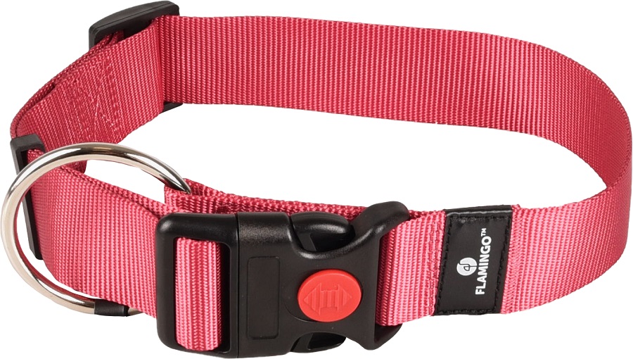 Flamingo Ziggi ovratnica - cherry 4 cm...