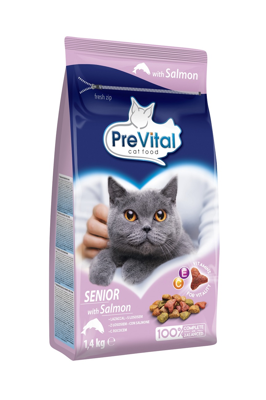 Suha hrana PreVital z lososom Senior...