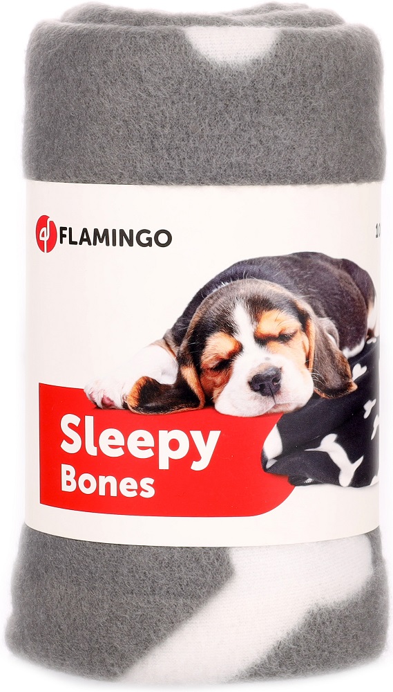 Flamingo  plišasta kost z karo vzorcem...