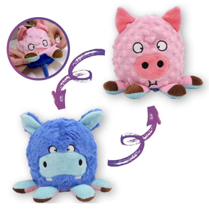 GimDog Double Face - plišasta igrača...