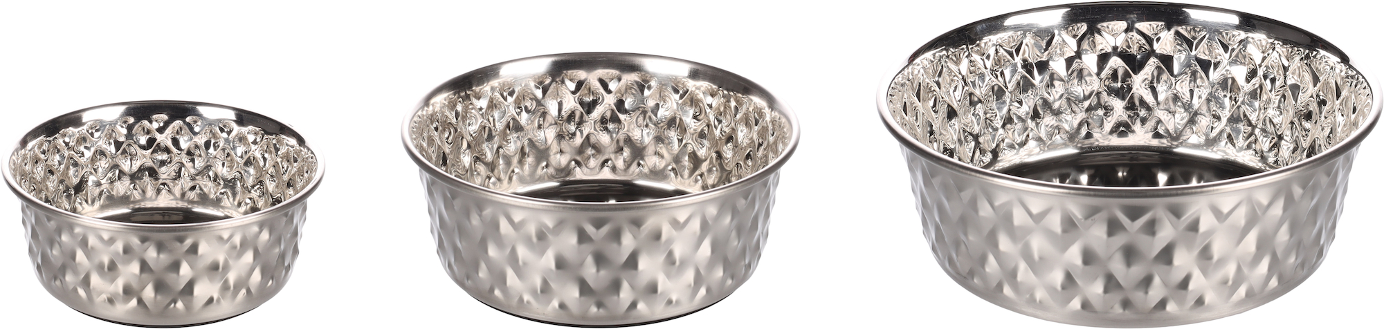 Flamingo kovinska skleda - srebrna M -...