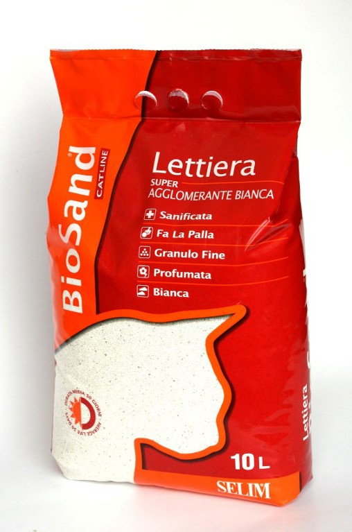 BioSand pesek za mačke, bele barve,...